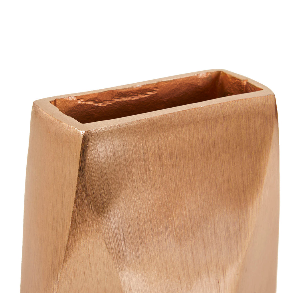 Copper Contemporary Faceted Vase (A+D)