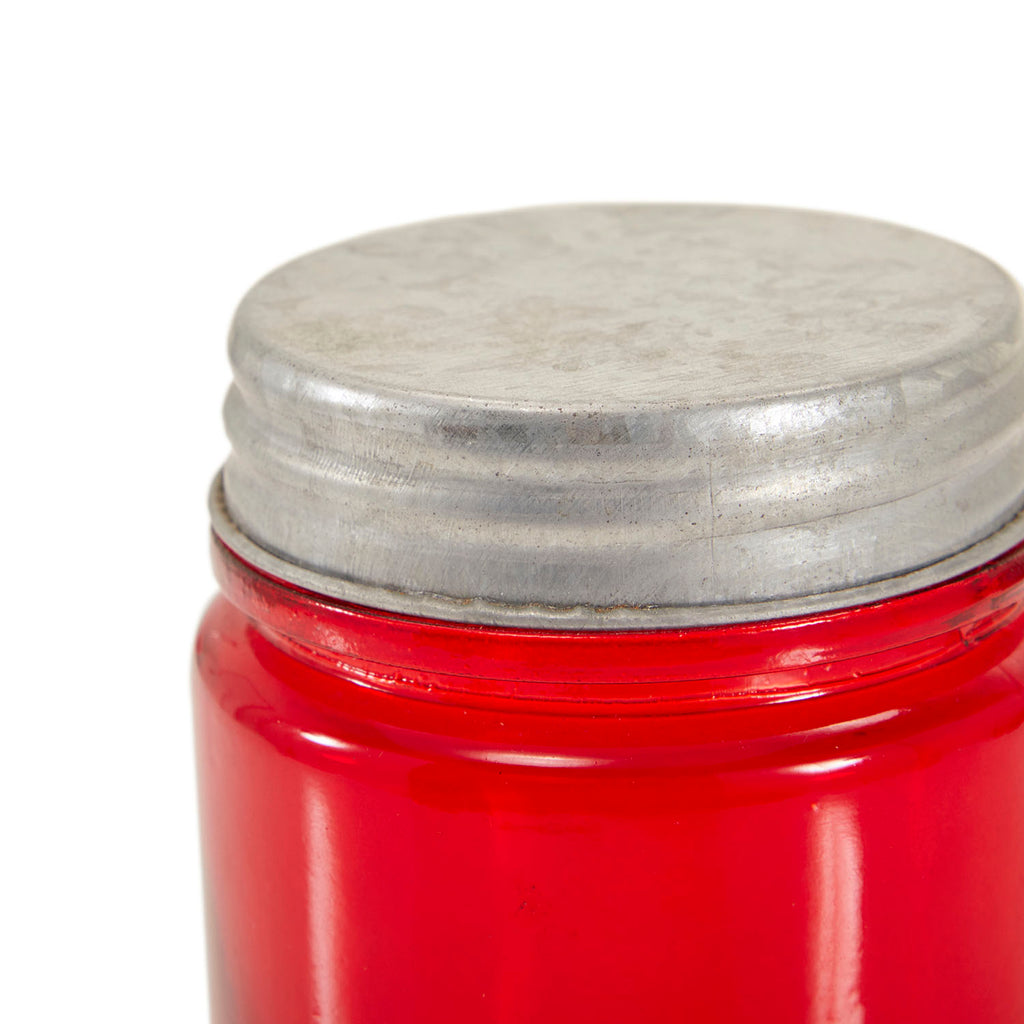 Red Glass Mason Jar (A+D)