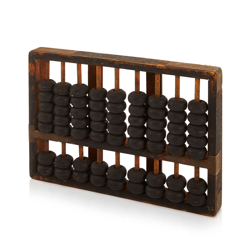 Brown Antique Wooden Abacus (A+D)
