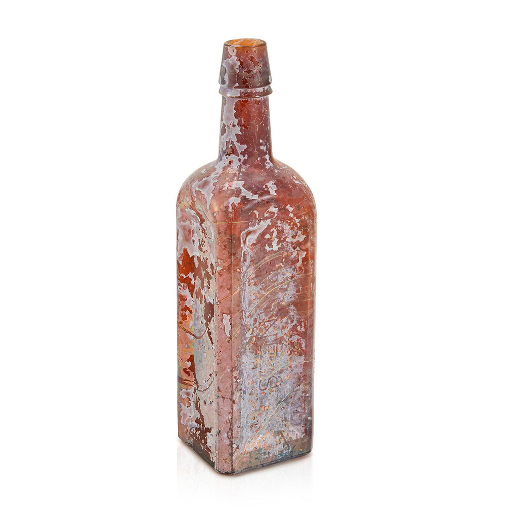Red Oxidized Glass Bottle (A+D)