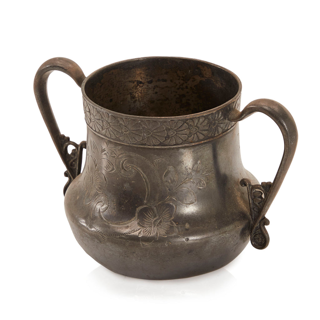 Grey Vintage Metal Cup (A+D)