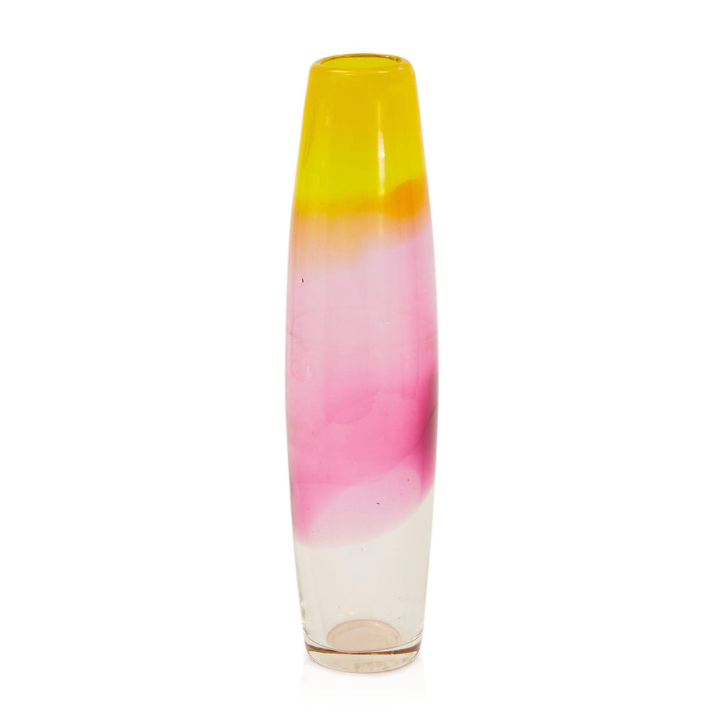 Multi Glass Vase Yellow & Pink (A+D)