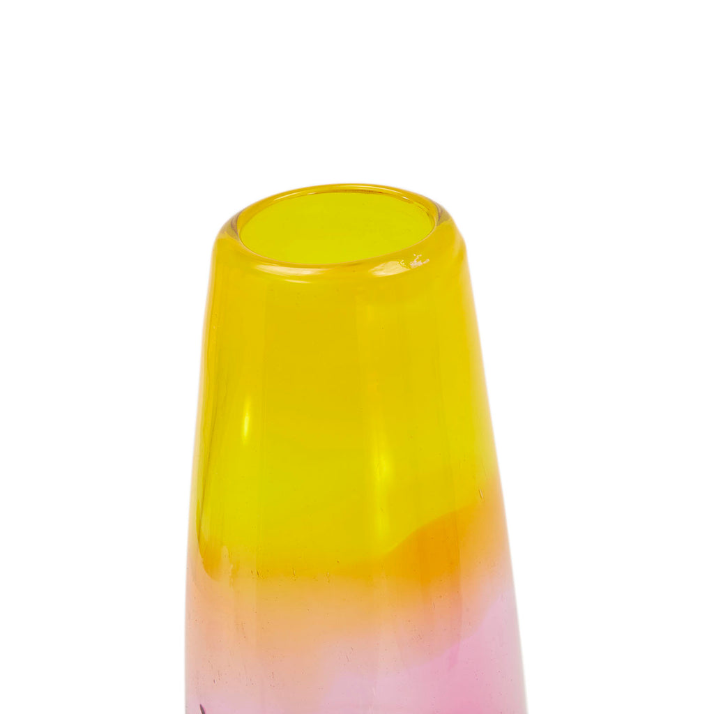 Multi Glass Vase Yellow & Pink (A+D)