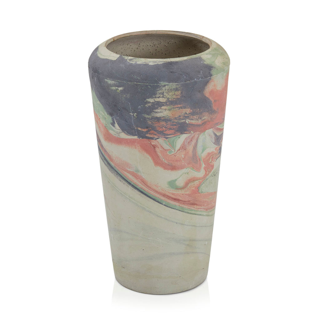 Grey Marbled Concrete Vase (A+D)