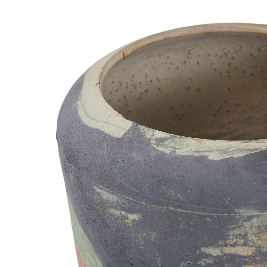 Grey Marbled Concrete Vase (A+D)