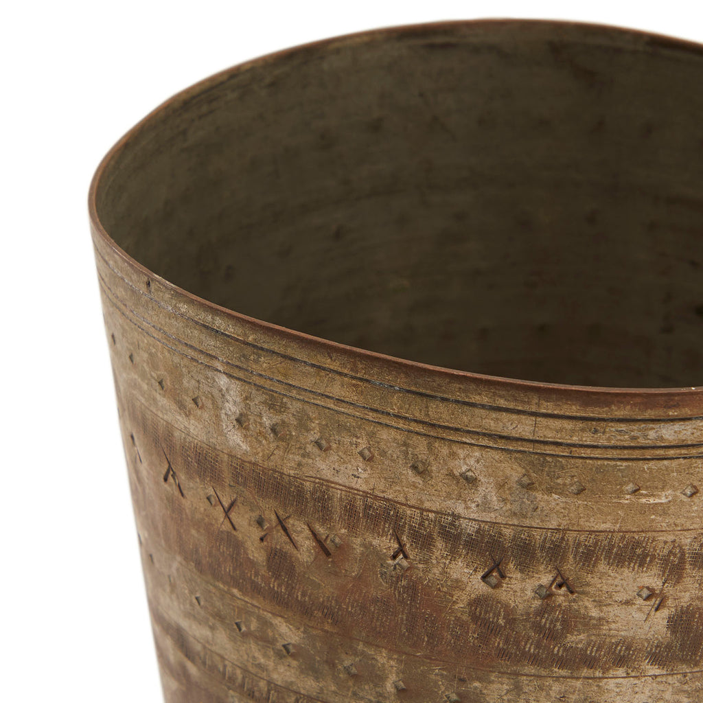 Brown Rustic Metal Vase (A+D)