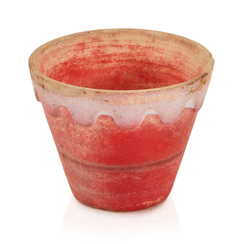 Red Rustic Ceramic Planter (A+D)