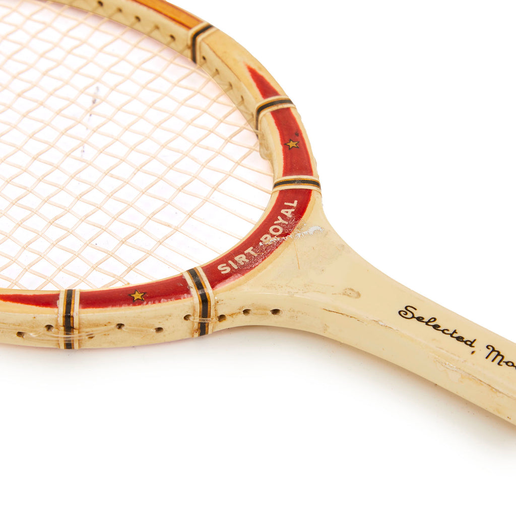 White Vintage Badminton Racket (A+D)