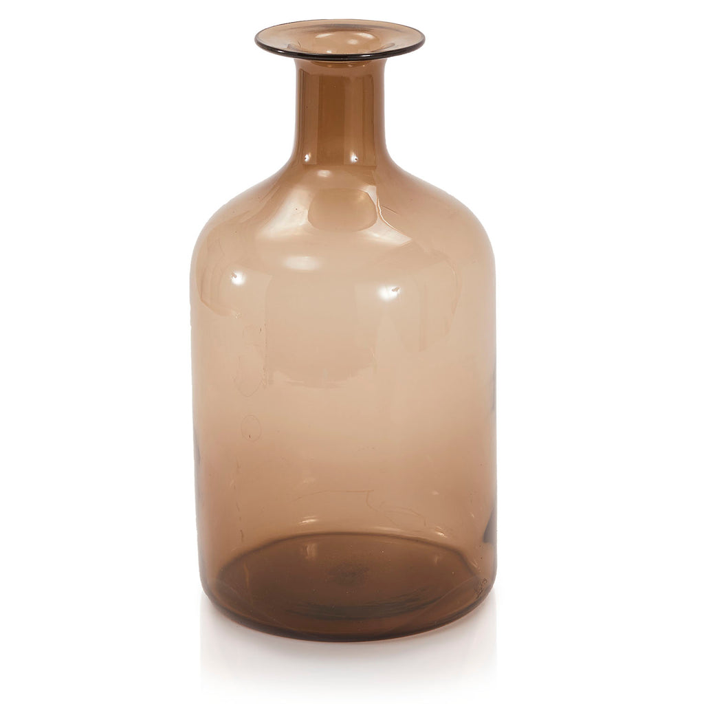Brown Glass Vase (A+D)