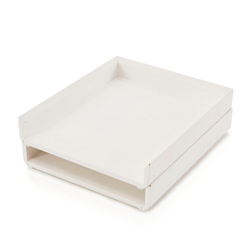 White Wood Office Tray (A+D)