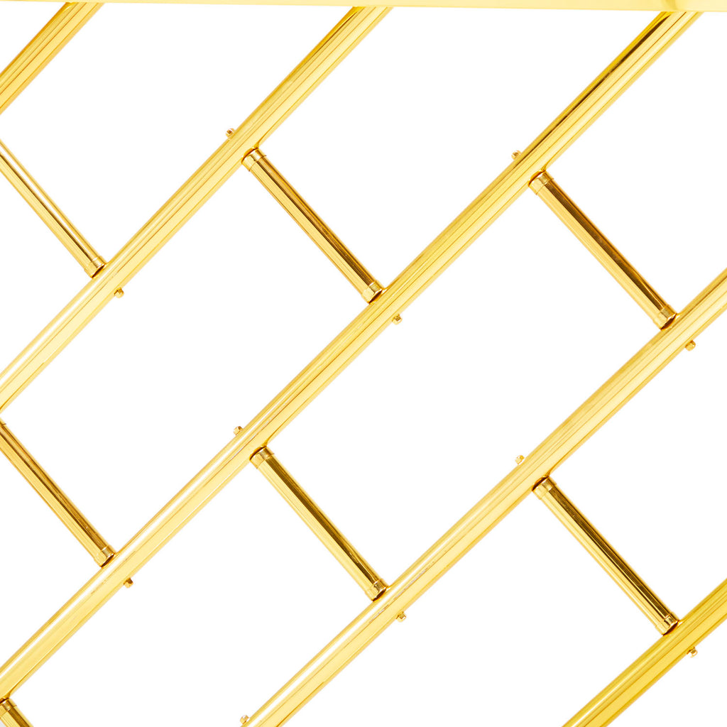 Gold Metal Open Pattern Headboard