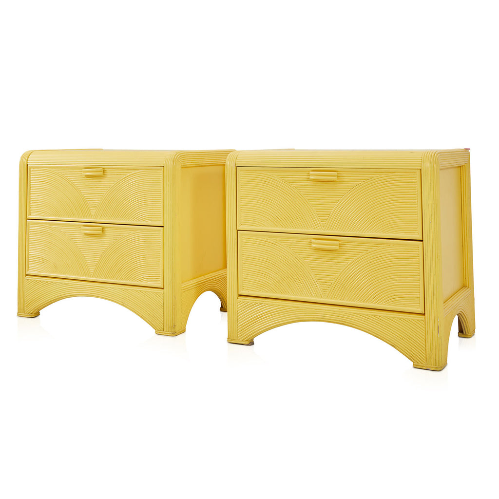 Yellow Textured Bedside Table