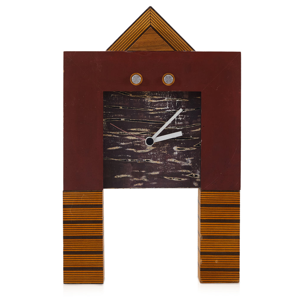 Modern Brown Wood Table Clock