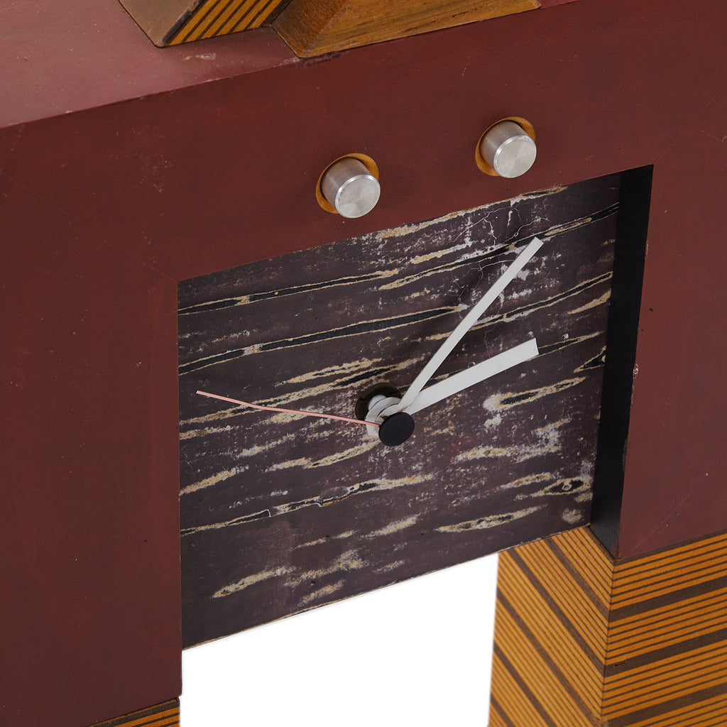 Modern Brown Wood Table Clock