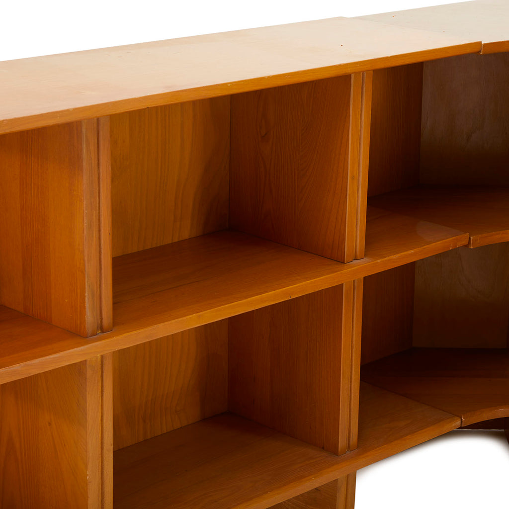 Wood Corner Cubes 3-Piece Low Book Shelf