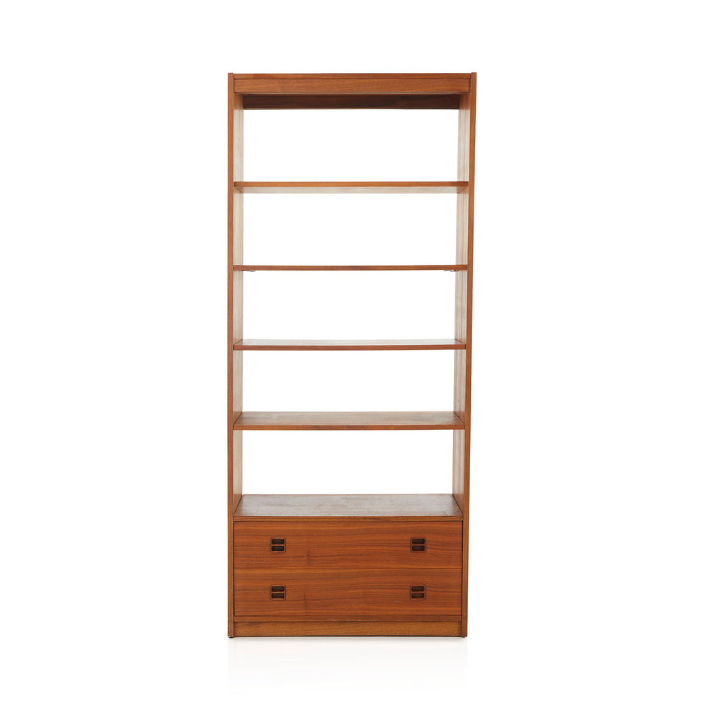Wood Tall Contemporary Bookshelf Cabinet