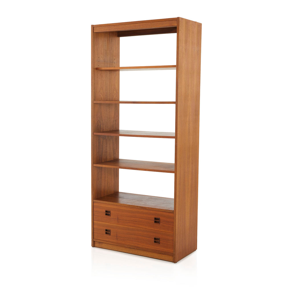 Wood Tall Contemporary Bookshelf Cabinet