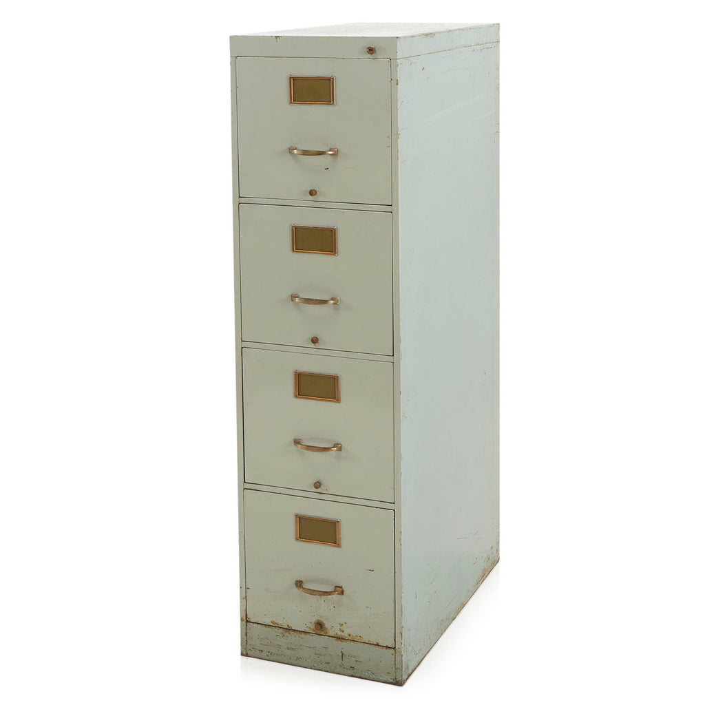 Vintage Grey File Cabinet