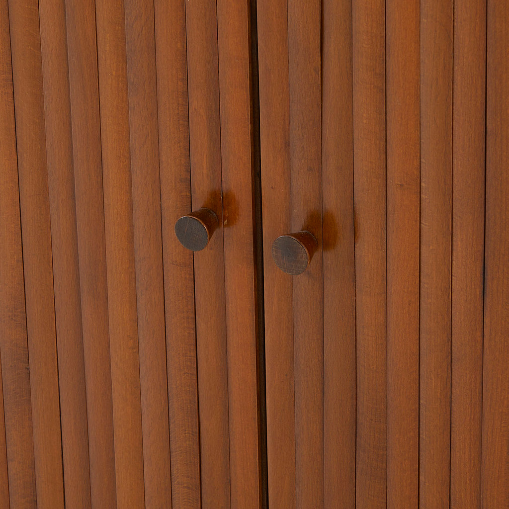 Wood Cabinet with Accordion Doors