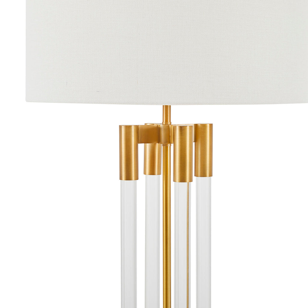 Column Acrylic Brass Floor Lamp