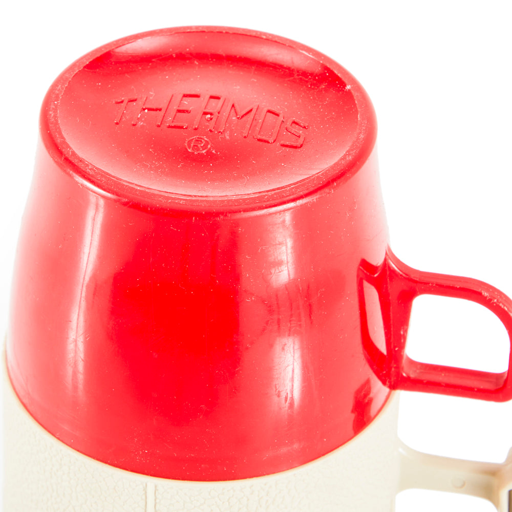 Red and White Vintage Thermos