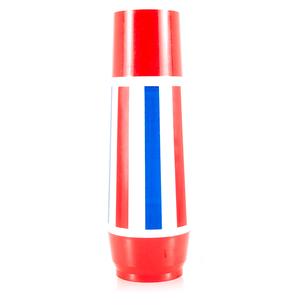 Red White and Blue Striped Thermos