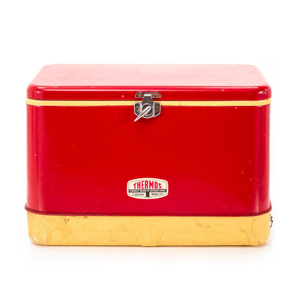 Vintage Red Thermos Cooler