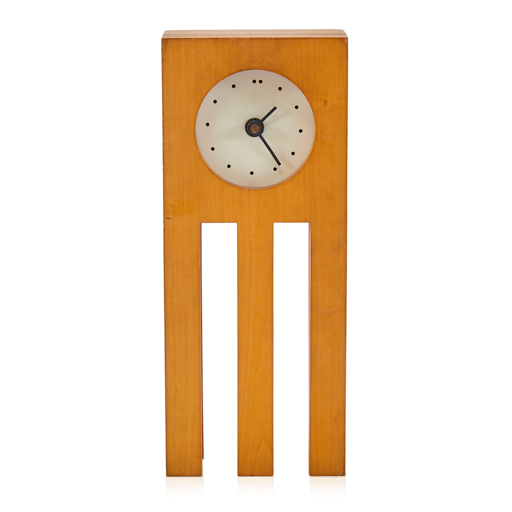 Light Wood Block Table Clock