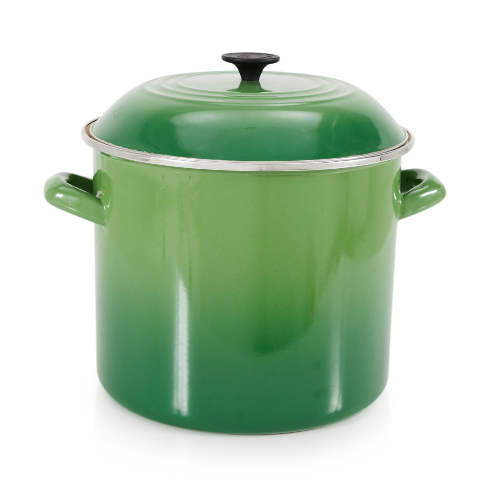 Green Enamel Stock Pot with Lid