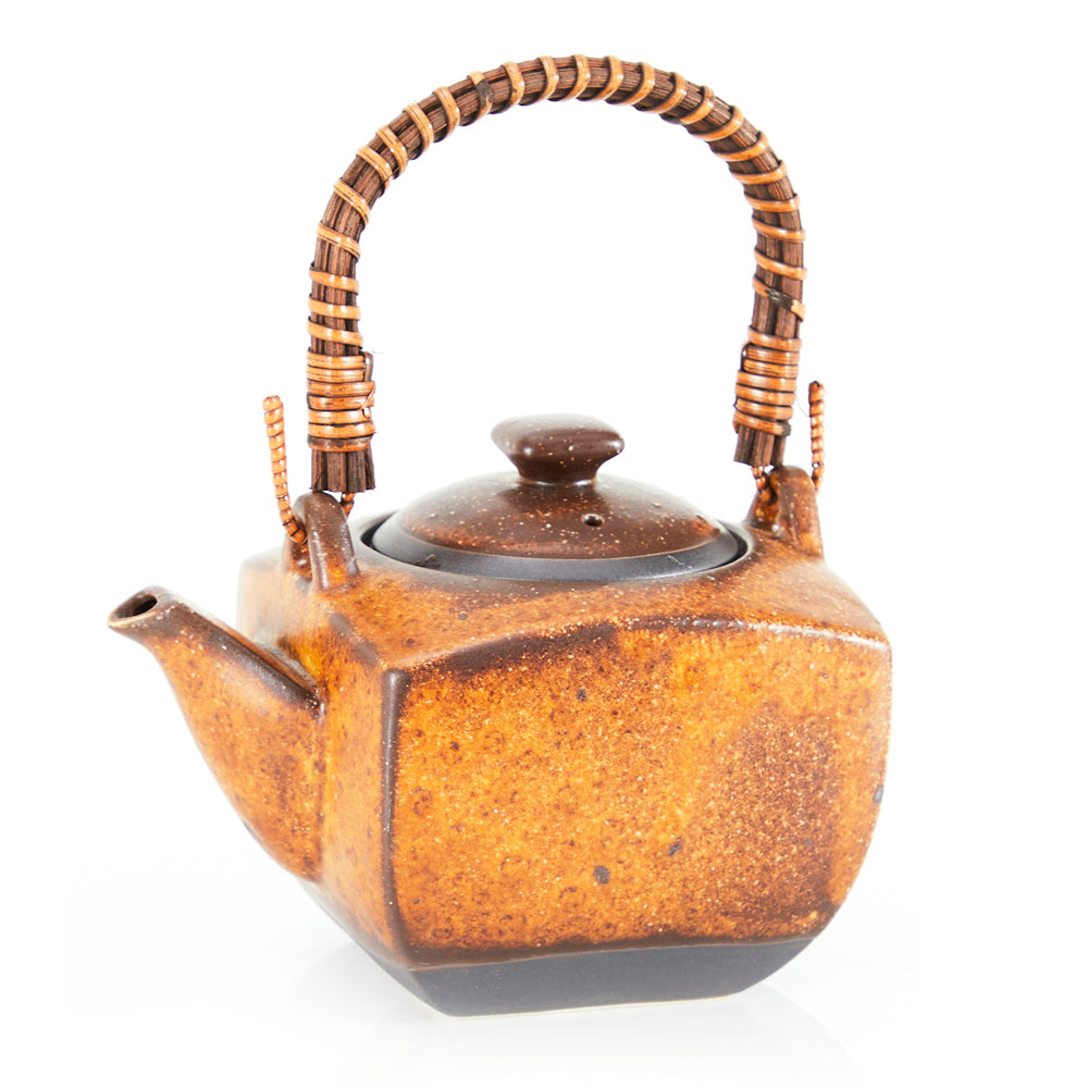 Rustic Brown Ceramic Tea Pot
