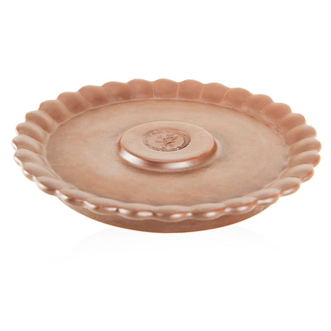 Brown Ceramic Serving Plate / Tea Stand