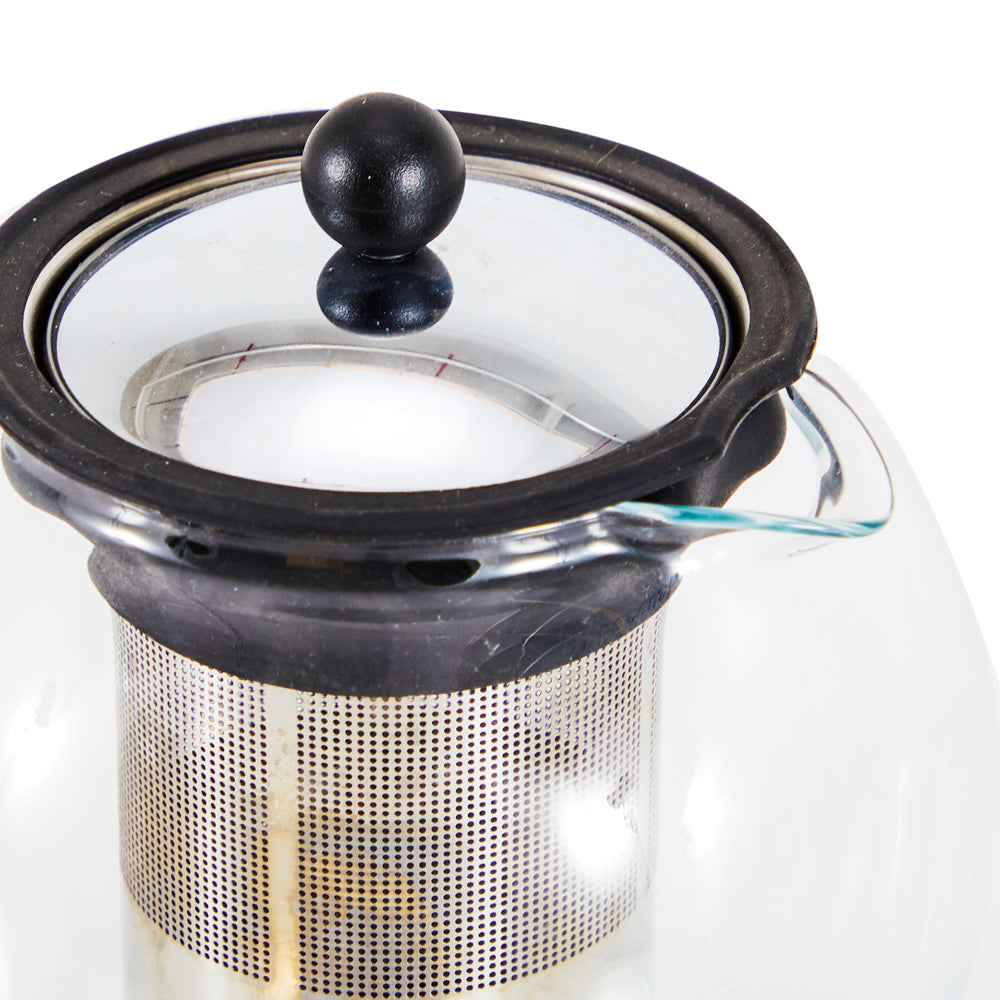 Round Glass Infuser Tea Pot