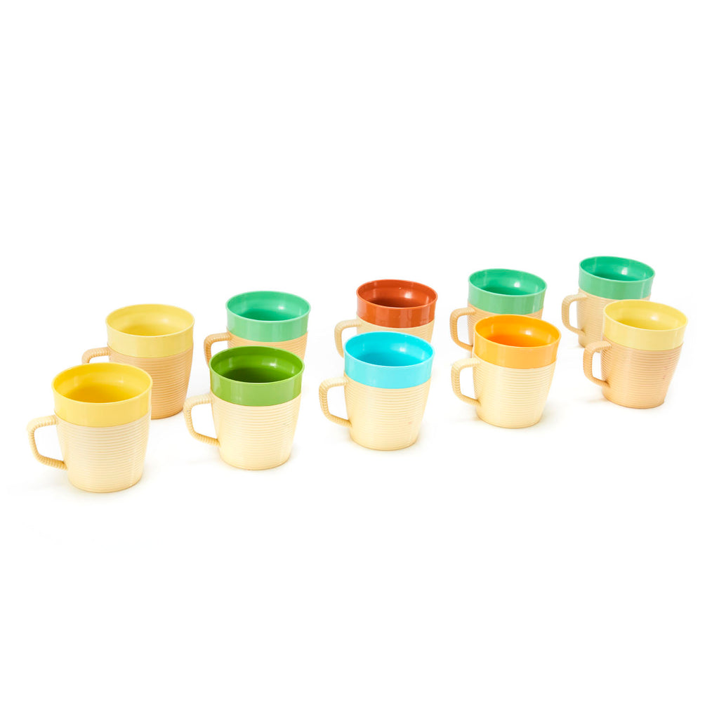 Colorful Raffiaware Mugs - Set of 6