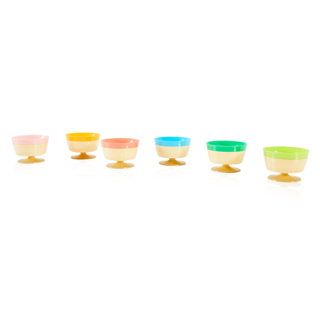 Colorful Raffiaware Ice Cream Bowls - Set of 6