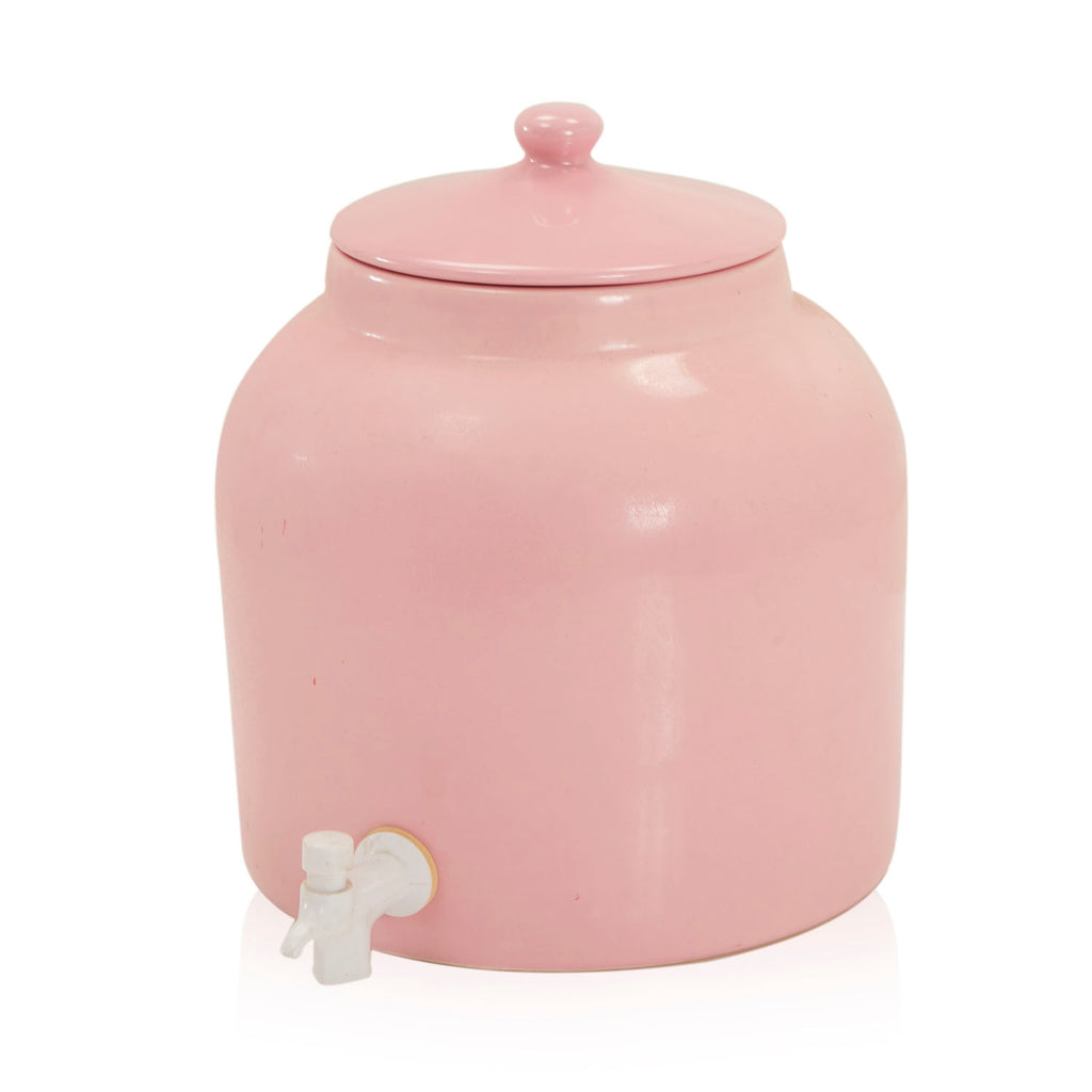 Pink Ceramic Beverage Dispenser