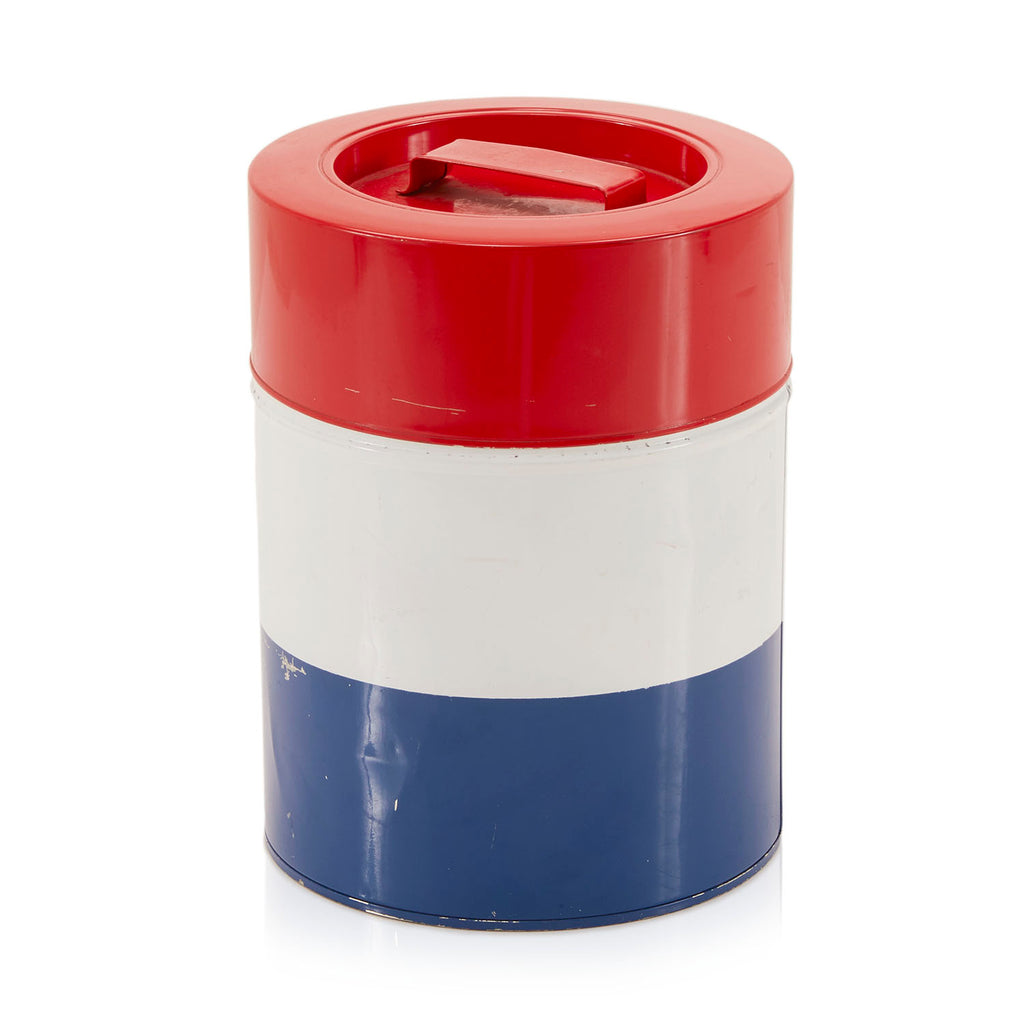 Red White and Blue Tin Canister Set of 3