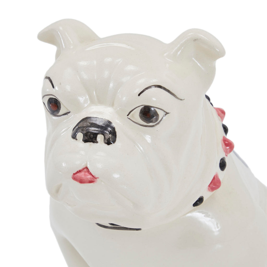 White Ceramic Bulldog Cookie Jar (A+D)