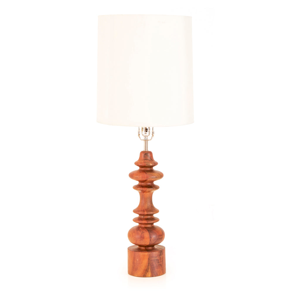 Wood Pepper Mill Base Table Lamp