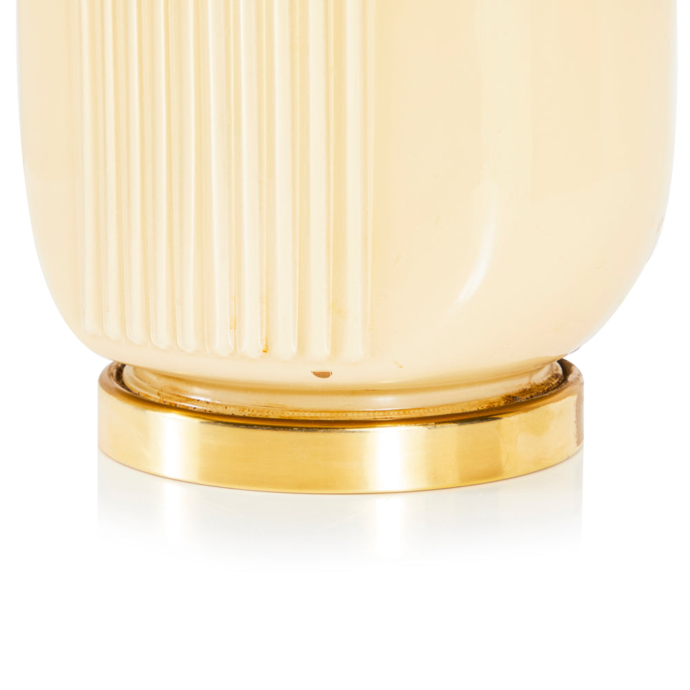 Gold & Tan Art Deco Table Lamp