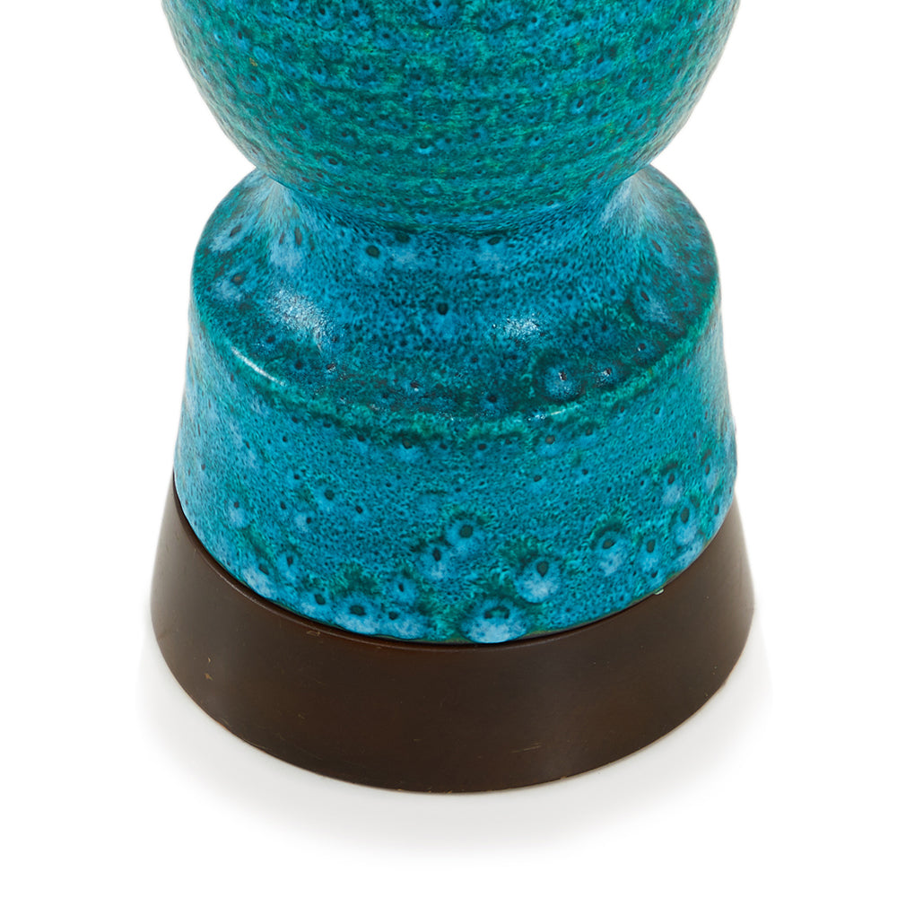 Blue Glaze Ceramic Contemporary Lamp