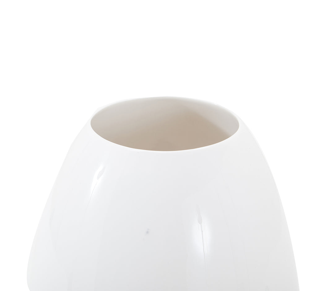 White Smooth Cone Vase
