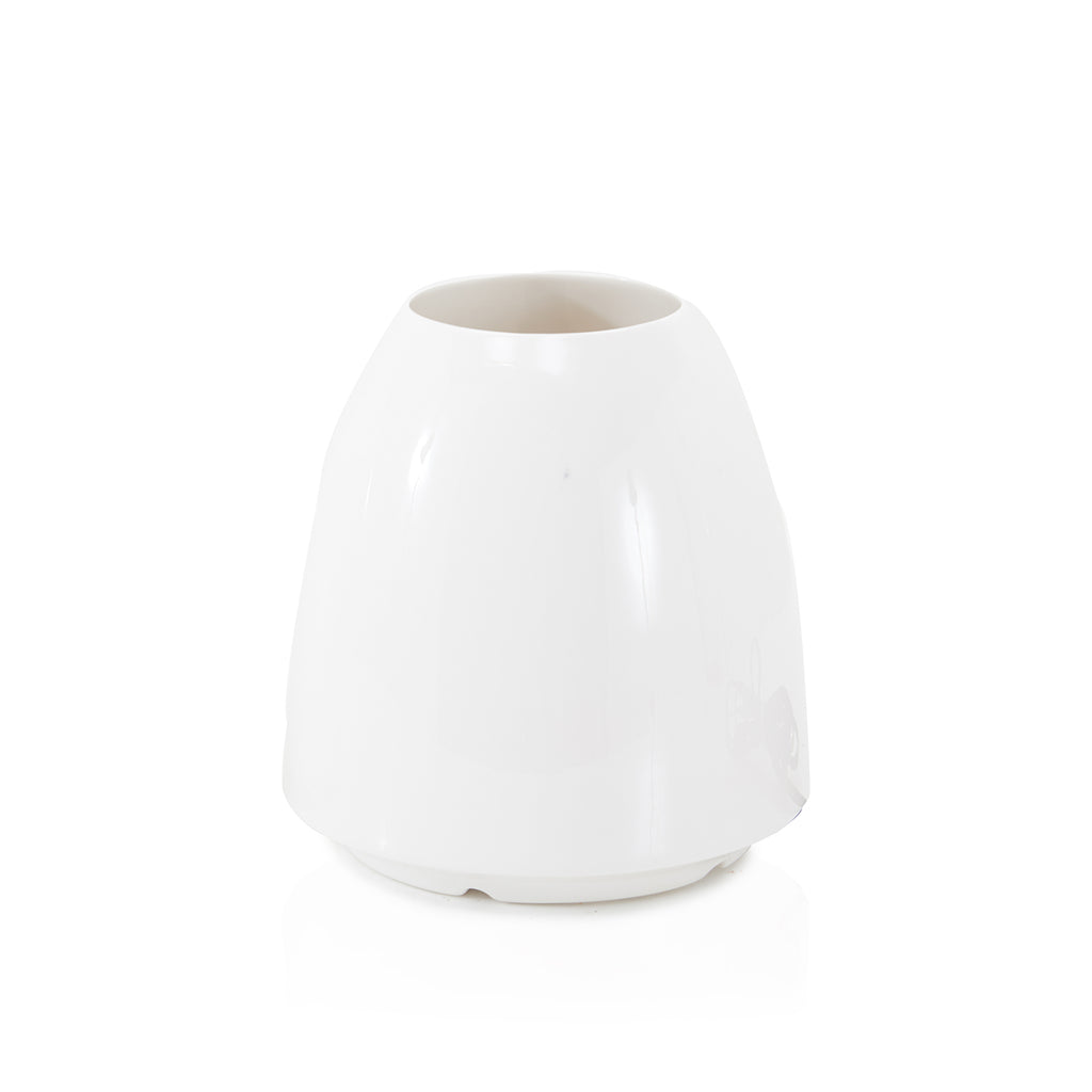 White Smooth Cone Vase