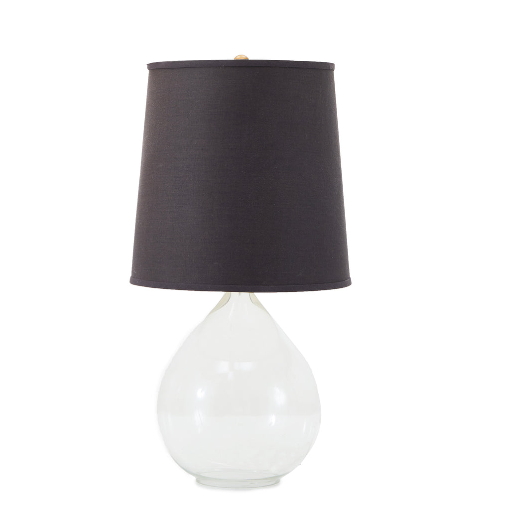 Black & Glass Table Lamp