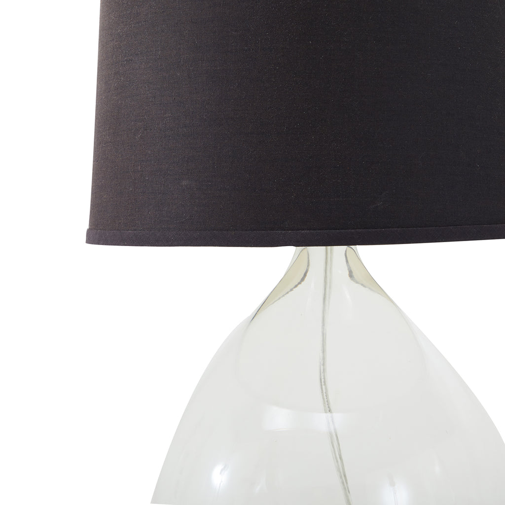 Black & Glass Table Lamp