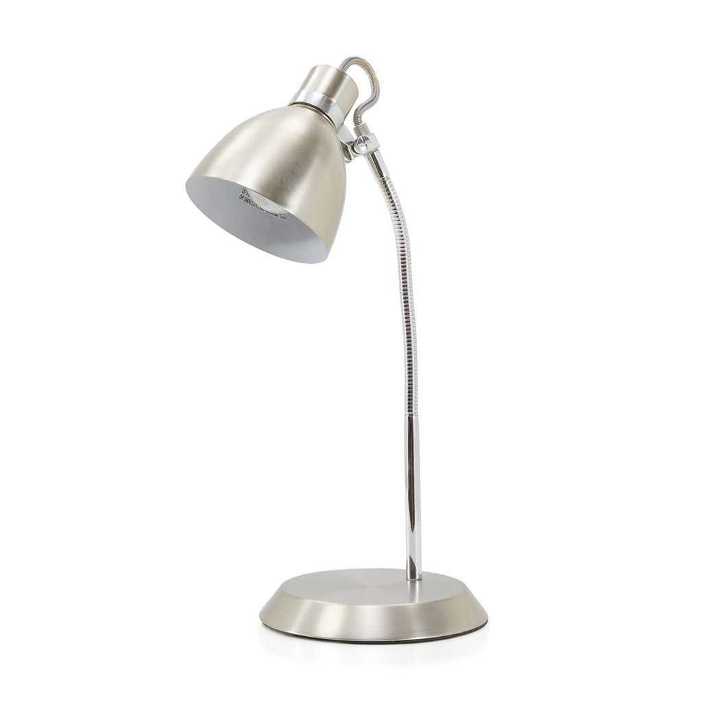 Silver Desk Lamp with Gooseneck