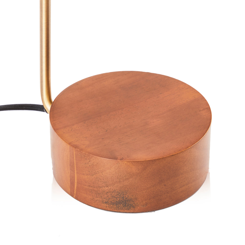 Bronze & Wood Minimalist Desk Lamp