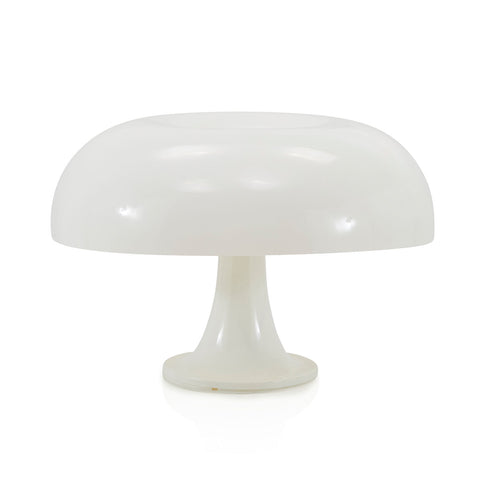 Wide White Mushroom Table Lamp