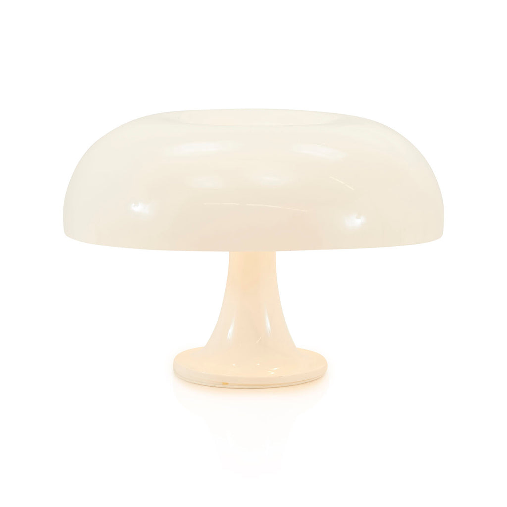 Wide White Mushroom Table Lamp