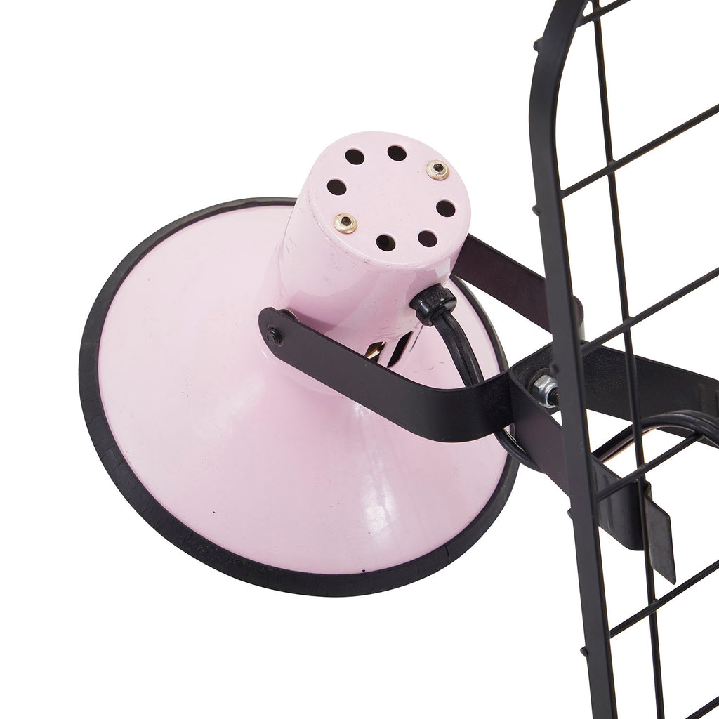 Pink Metal Grid Desk Lamp