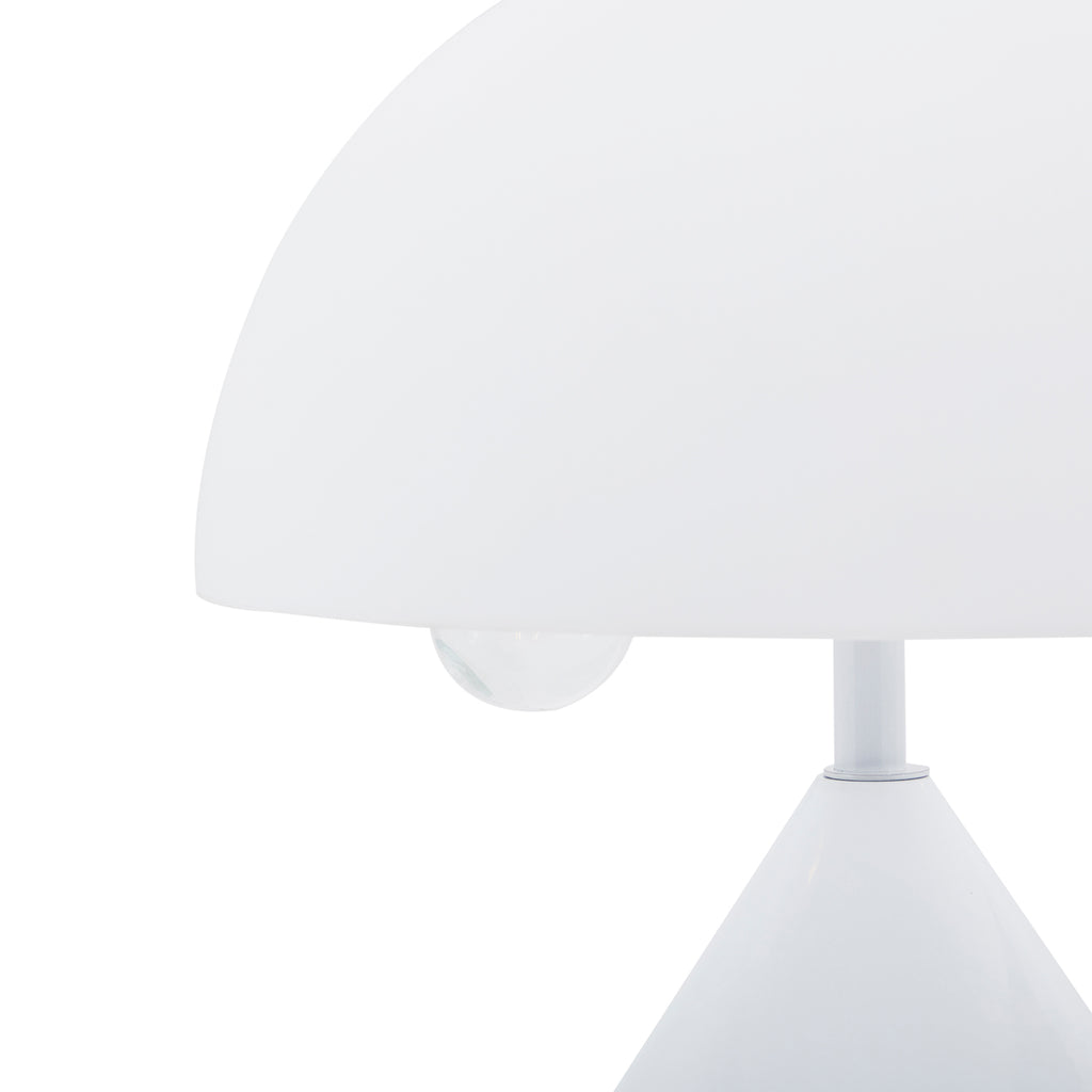 White Modern Mushroom Desk Lamp Small